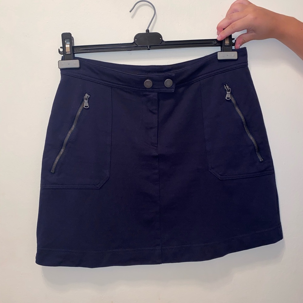 Grey state apparel blue skirt